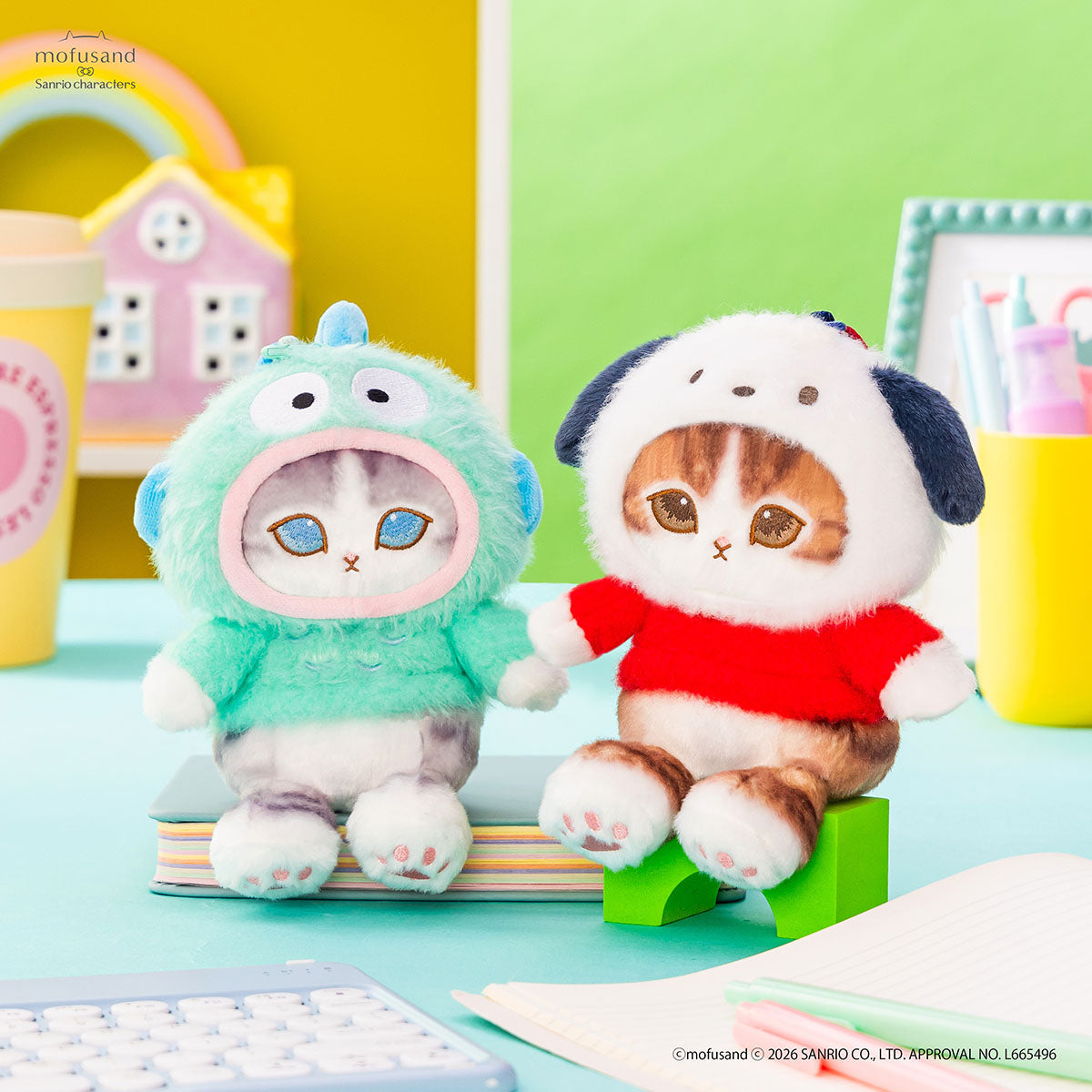 Mofusand x Sanrio Potefuwa Mascot Keychain