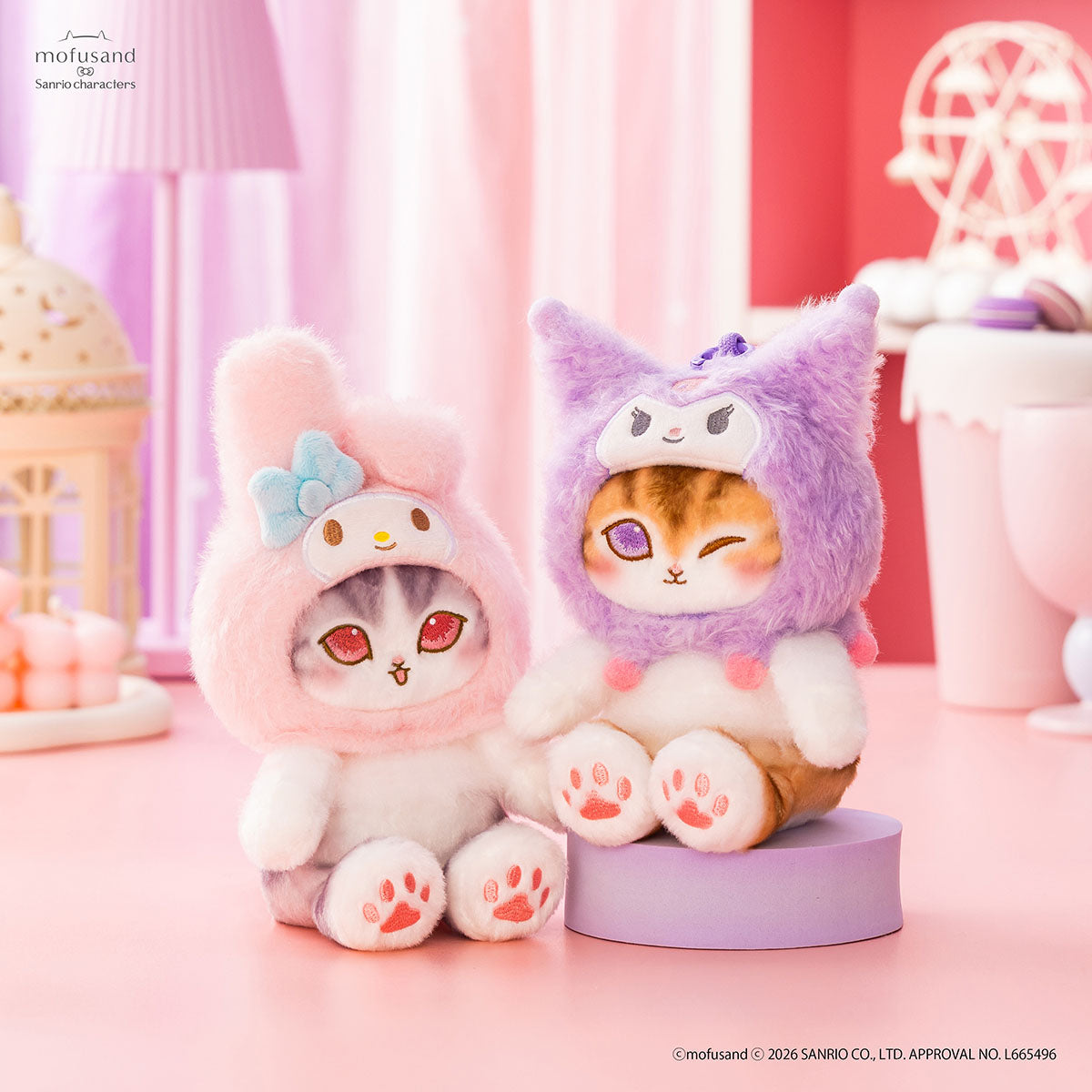 Mofusand x Sanrio Potefuwa Mascot Keychain