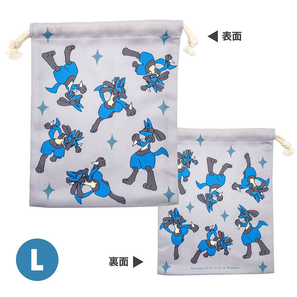 Pokémon Lucario 3-Piece Drawstring Pouch Set official product image 3