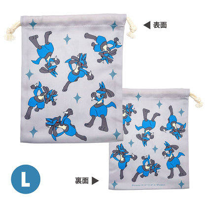 Pokémon Lucario 3-Piece Drawstring Pouch Set official product image 3