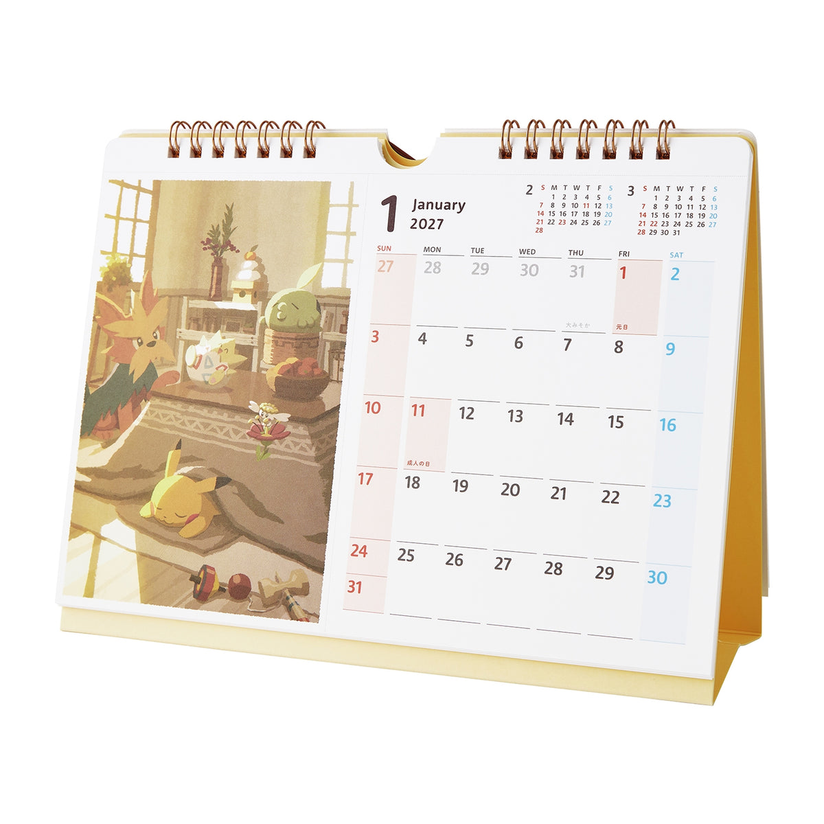 Pokémon 2027 Postcard Calendar Seasonal Situations