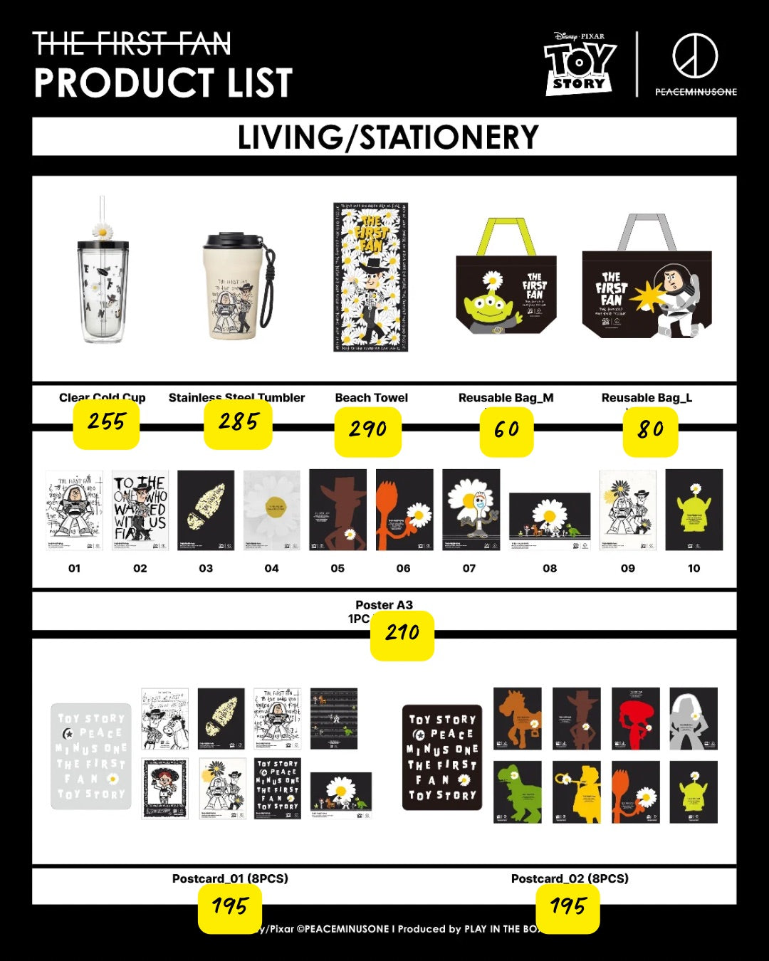 Korea Exclusive｜Toy Story x Peaceminusone Postcard 01 (8pcs)