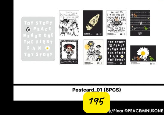Korea Exclusive｜Toy Story x Peaceminusone Postcard 01 (8pcs)