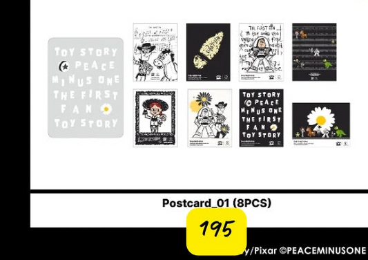 Korea Exclusive｜Toy Story x Peaceminusone Postcard 01 (8pcs)