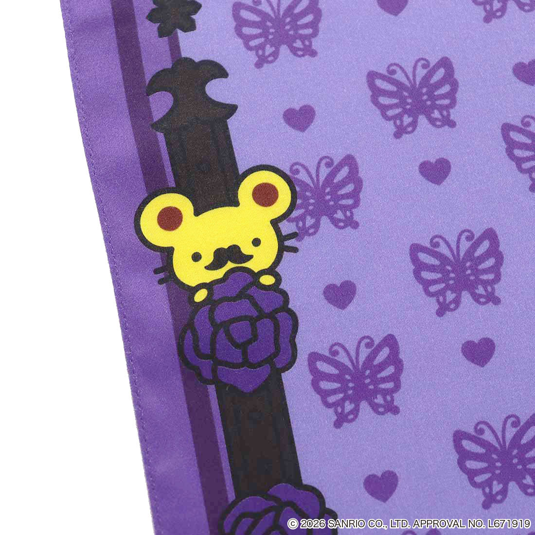 ANNA SUI x Pompompurin Print Handkerchief - Collaboration Design Purple