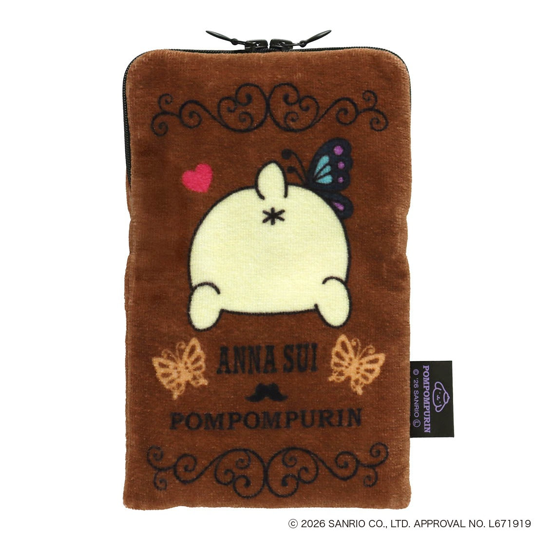 ANNA SUI x Pompompurin Zipper Towel - Brown
