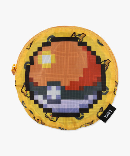 Pokémon Pixel Art Monster-Ball Packable Bag Yellow