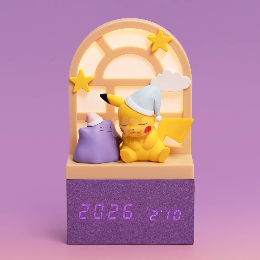 Korea Exclusive｜Pokémon Pikachu Ditto Sleep Mood Light Alarm Clock