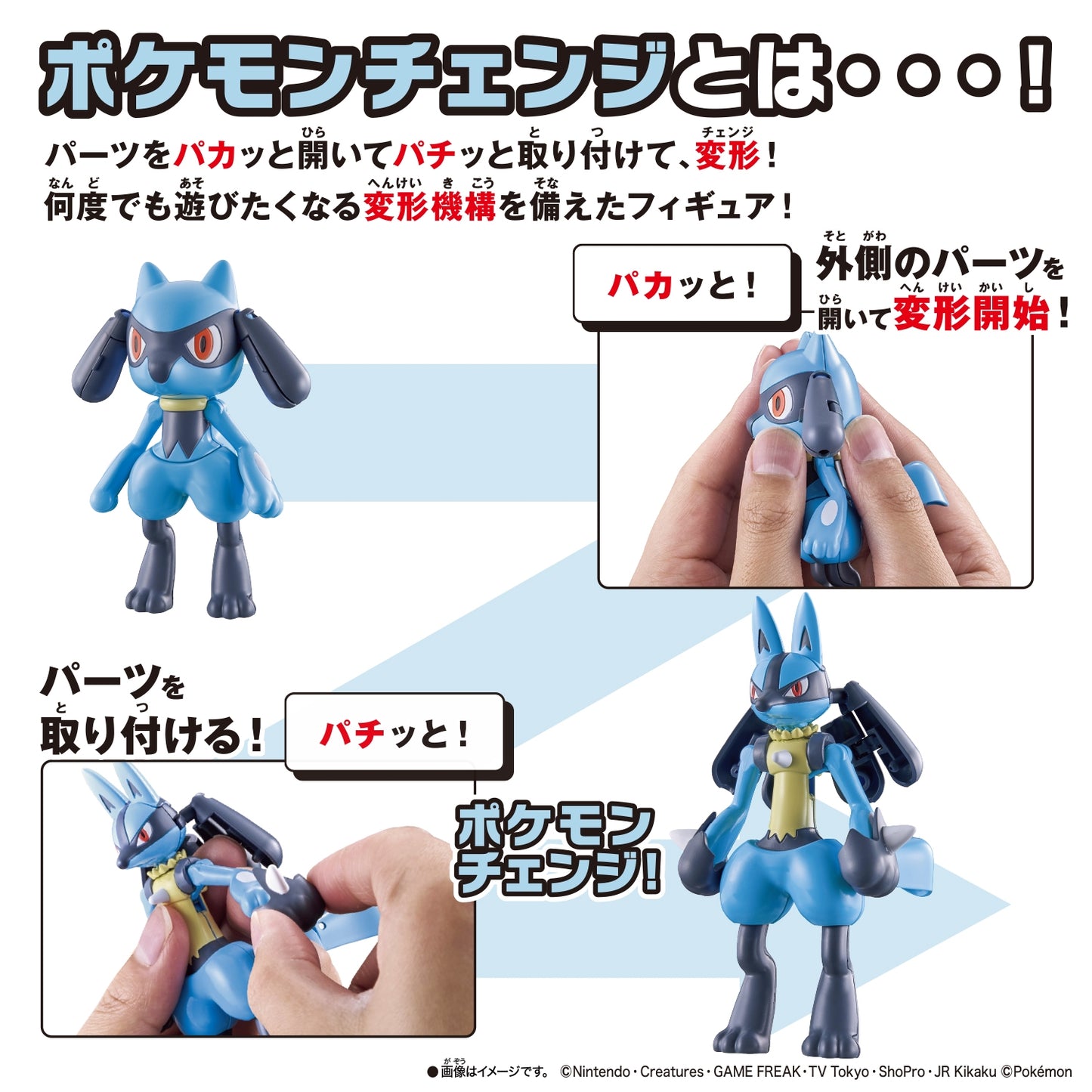 Japan ｜ Pokémon Change Riolu Lucario Transforming Toy