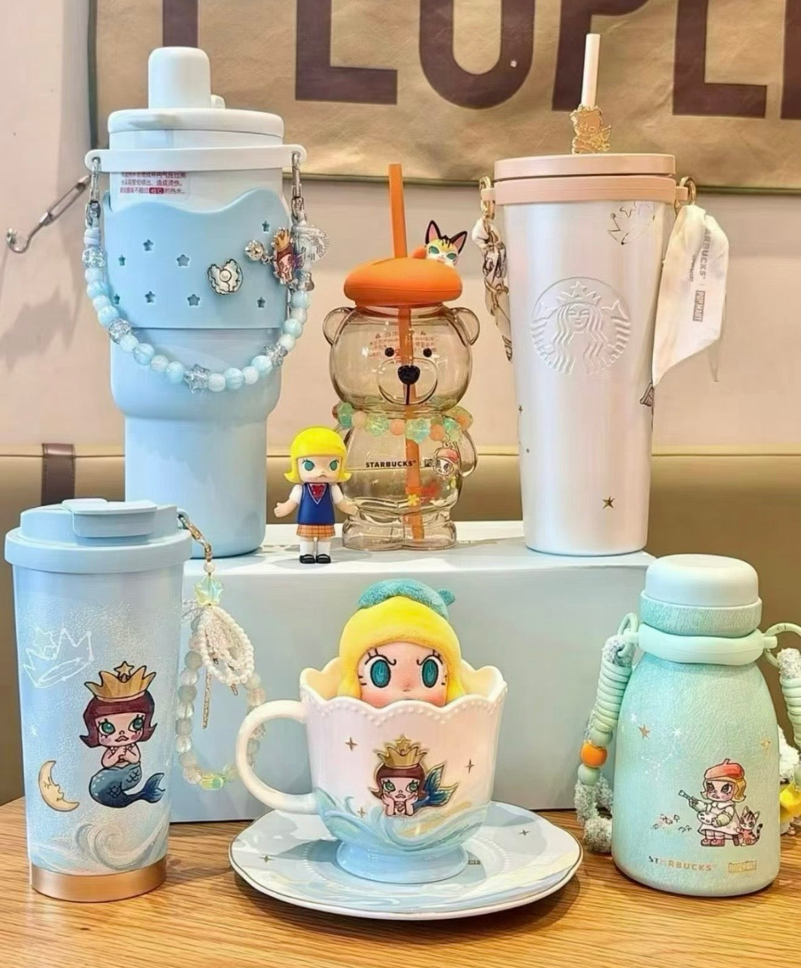 China｜ Starbucks x POP MART Molly Bear Straw Cup