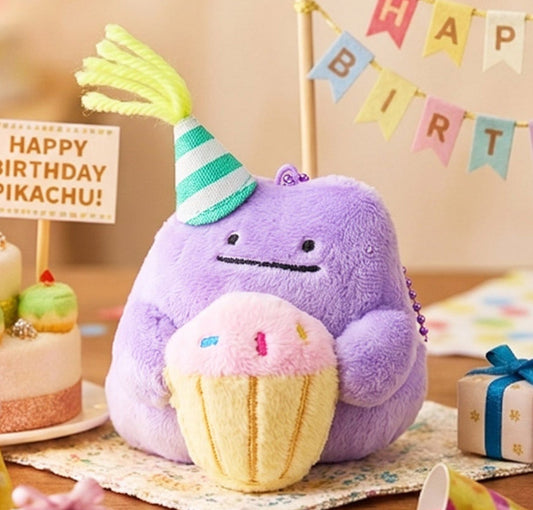 Korea Exclusive｜Pokémon Birthday Cake Plush Bag Charm-Ditto