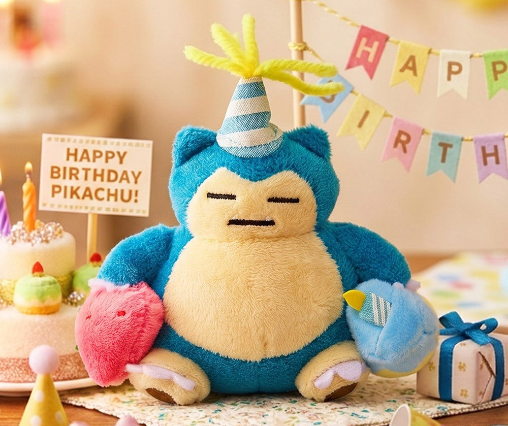 Korea Exclusive｜Pokémon Birthday Cake Plush Bag Charm-Snorlax