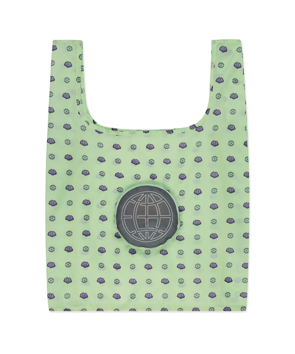 Korea Exclusive｜Pokémon Pixel Art Monster-Ball Packable Bag Green