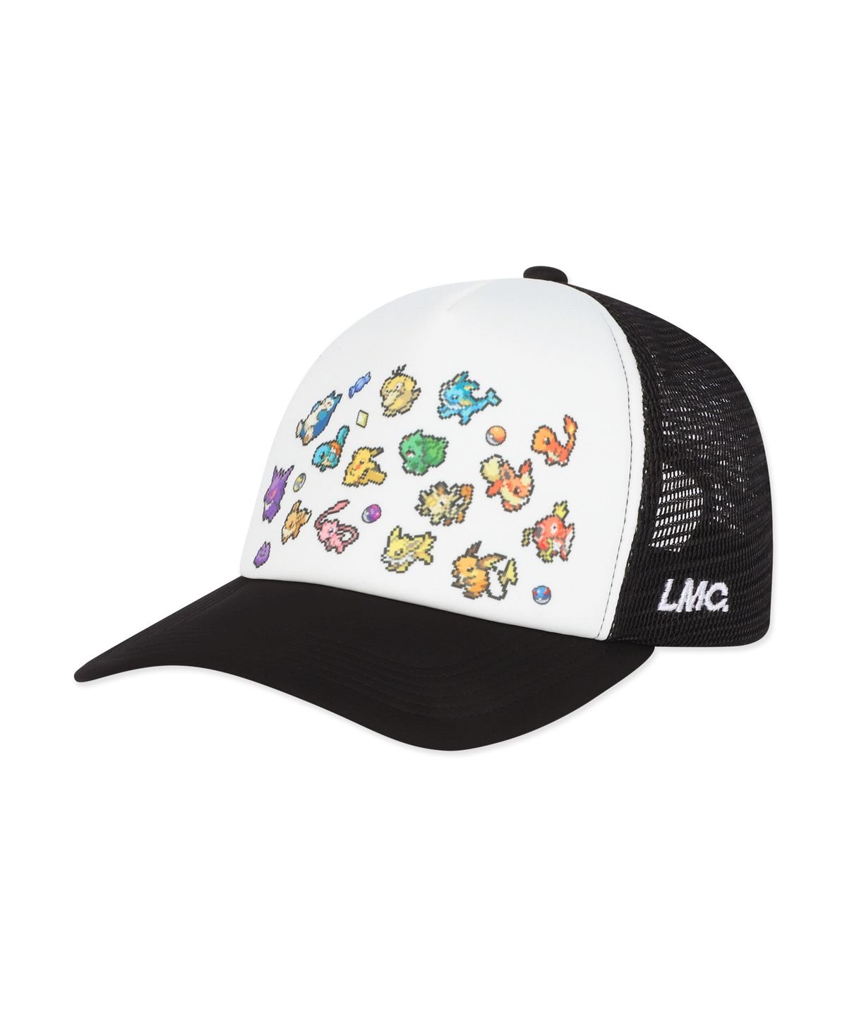 Korea Exclusive｜Pokémon Pixel Art Multi Trucker Cap Black