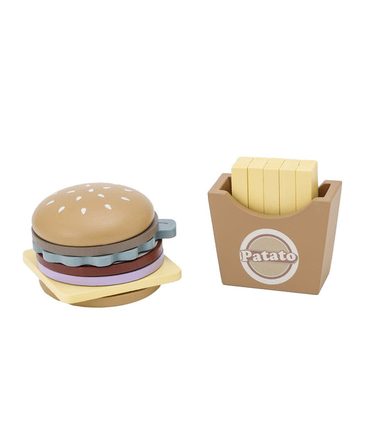 [首團預購優惠至21號] 日本木製玩具 - Hamburger & fries set