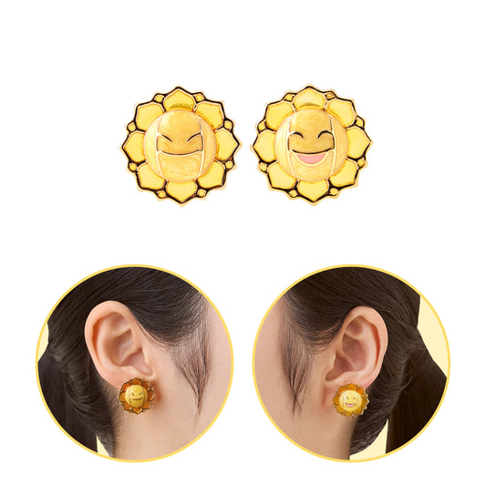 Pokémon Sunflora Midarezaki Pierced Earrings