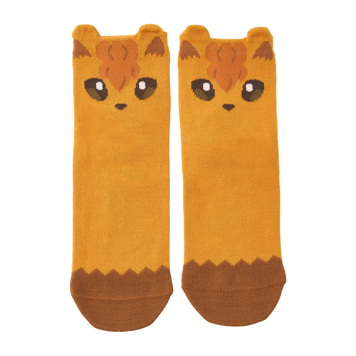 Pokémon Vulpix Ear-Detail Kids Mid-Crew Socks - front view