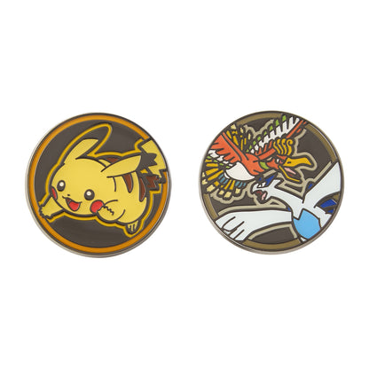 Pokémon Trading Card Game Pocket Pikachu, Ho-Oh & Lugia Coin Design 2-Pin Set