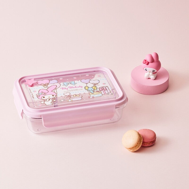 Schoolfit Sanrio Characters 3-Compartment Clear Lunch Box