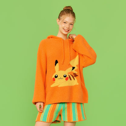 Korea Exclusive｜Pokémon x Wiggle Wiggle Pikachu Special Edition Hooded Pajama Set