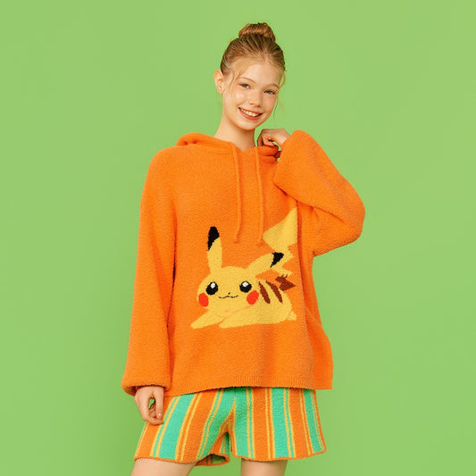 Korea Exclusive｜Pokémon x Wiggle Wiggle Pikachu Special Edition Hooded Pajama Set
