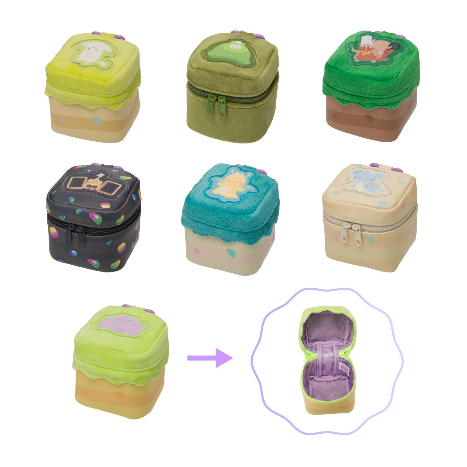 Pokémon Pokopia Ditto Carabiner Square Pouch
