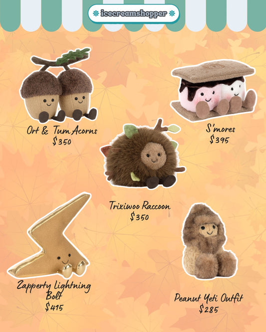 6 月新品  Jellycat- Amuseables Ort & Tum Acorns