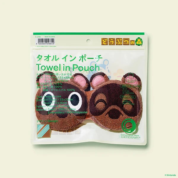 Japan｜ Animal Crossing Timmy & Tommy Towel-in-Pouch