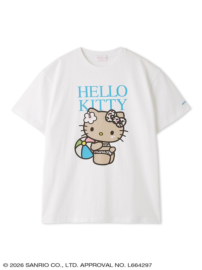 Japan｜Sanrio Hello Kitty Summer Beach Club Big T-Shirt White A