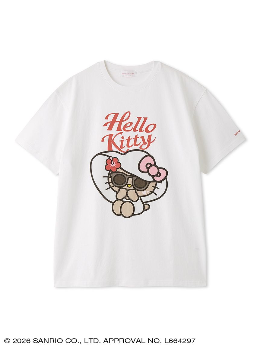 Japan｜Sanrio Hello Kitty Summer Beach Club Big T-Shirt White A