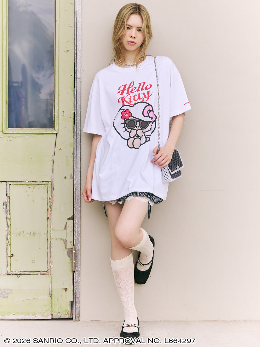 Japan｜Sanrio Hello Kitty Summer Beach Club Big T-Shirt White A