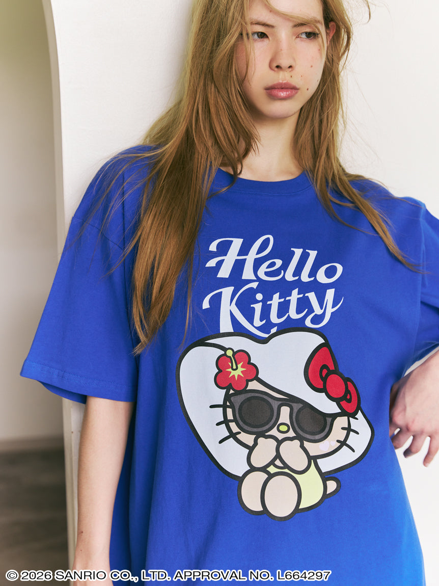 Japan｜Sanrio Hello Kitty Summer Beach Club Big T-Shirt White A