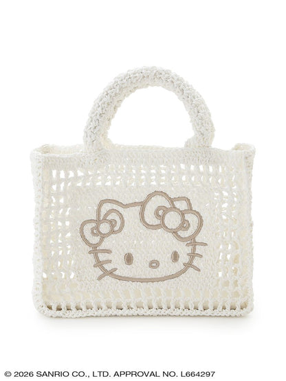 Japan｜Sanrio Hello Kitty Raffia Tote Bag White