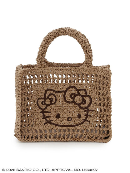 Japan｜Sanrio Hello Kitty Raffia-Like Tote Bag Pink