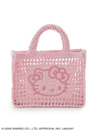 Japan｜Sanrio Hello Kitty Raffia-Like Tote Bag Pink