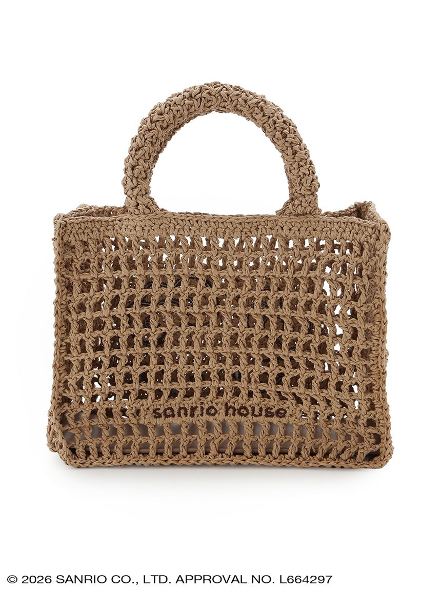 Japan｜Sanrio Hello Kitty Raffia-Like Tote Bag Pink