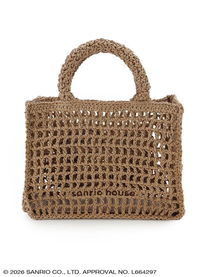 Japan｜Sanrio Hello Kitty Raffia-Like Tote Bag Pink