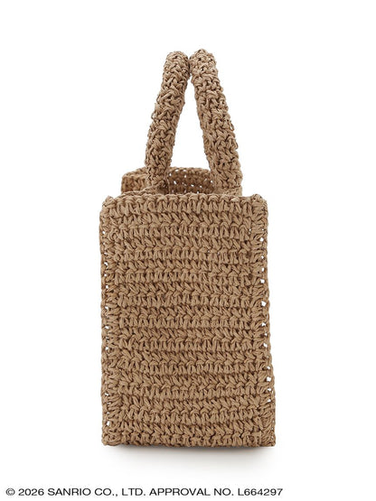Japan｜Sanrio Hello Kitty Raffia-Like Tote Bag Pink