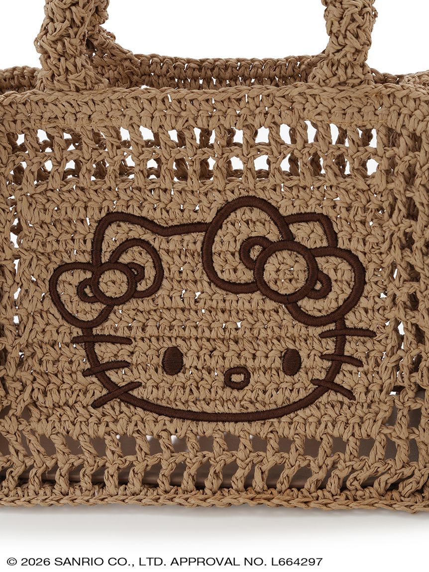 Japan｜Sanrio Hello Kitty Raffia-Like Tote Bag Pink