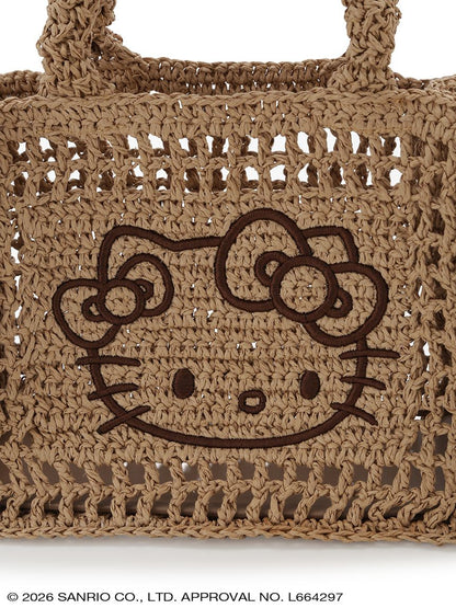 Japan｜Sanrio Hello Kitty Raffia-Like Tote Bag Pink