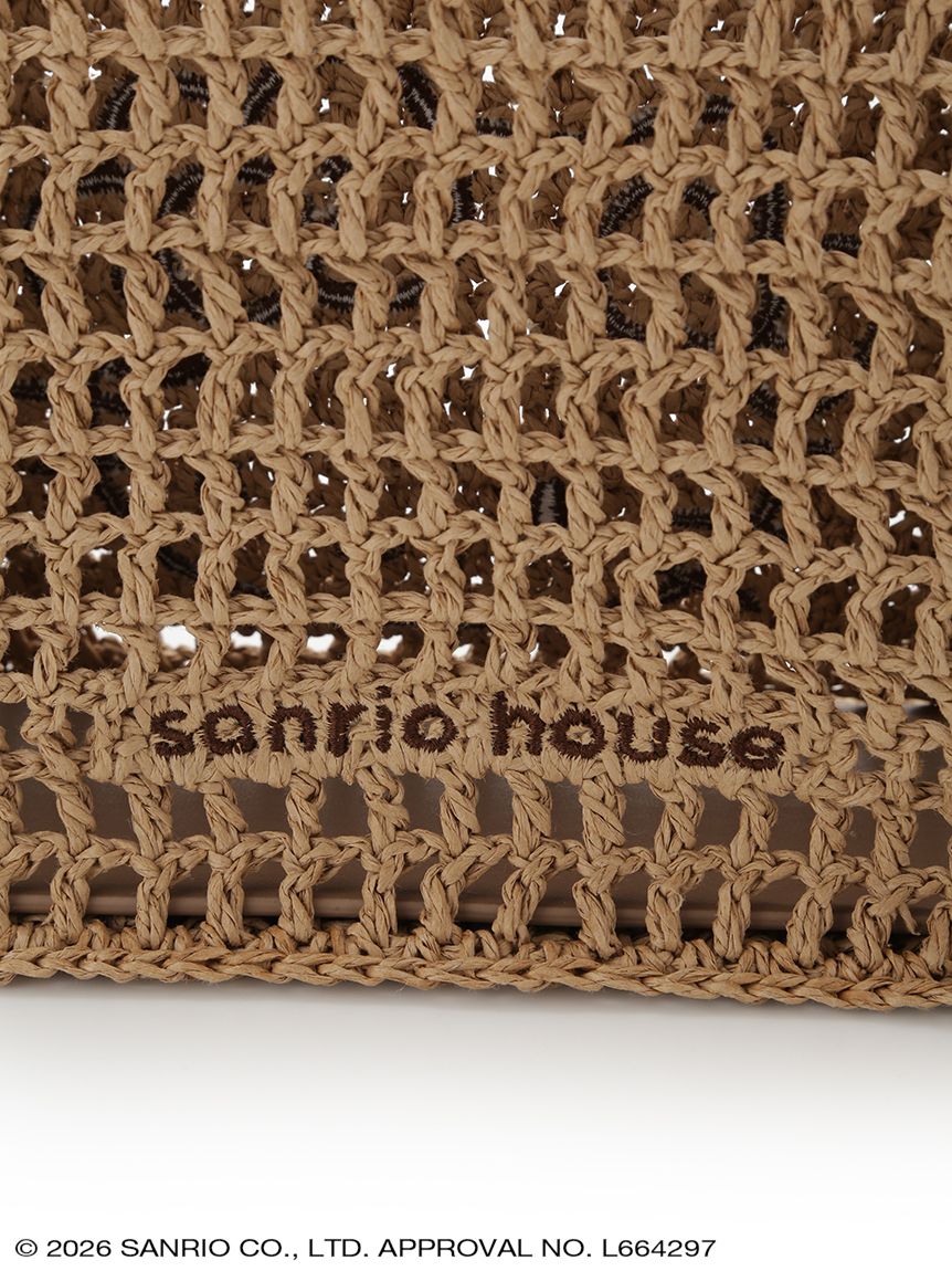 Japan｜Sanrio Hello Kitty Raffia-Like Tote Bag Pink