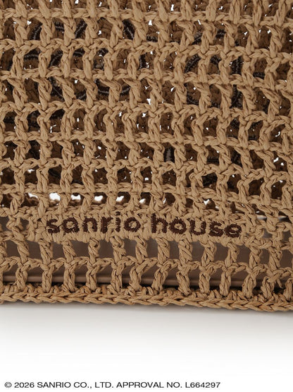 Japan｜Sanrio Hello Kitty Raffia-Like Tote Bag Pink