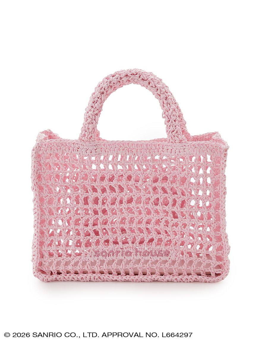 Japan｜Sanrio Hello Kitty Raffia-Like Tote Bag Pink