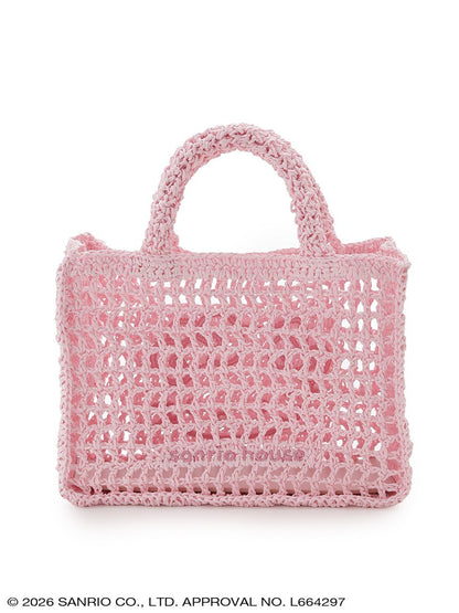 Japan｜Sanrio Hello Kitty Raffia-Like Tote Bag Pink