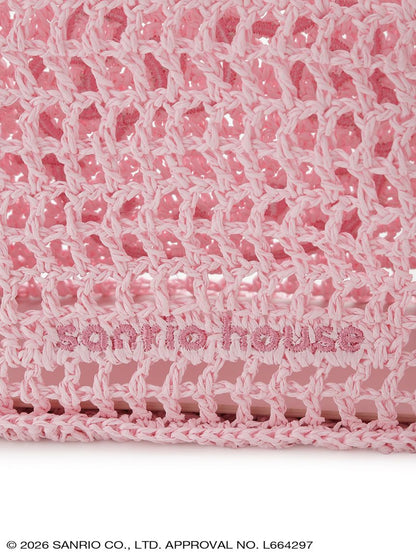 Japan｜Sanrio Hello Kitty Raffia-Like Tote Bag Pink