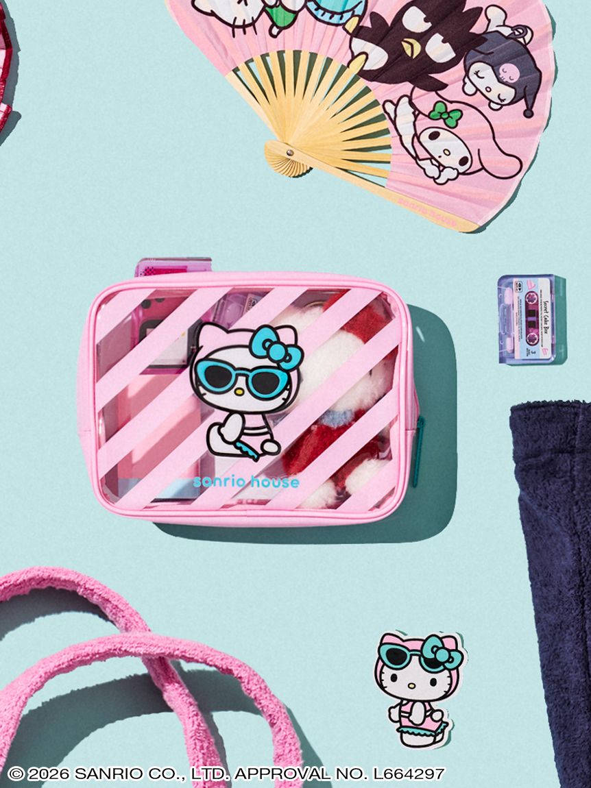 Japan｜Sanrio Summer Beach Club Square Clear Pouch