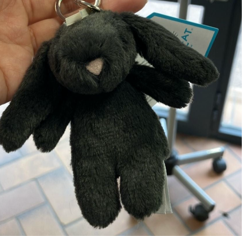 絕版 Jellycat Bashful Bunny Inky Bag Charm