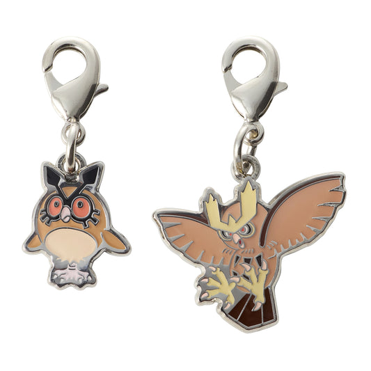 Pokémon Hoothoot & Noctowl National Pokédex Metal Charm