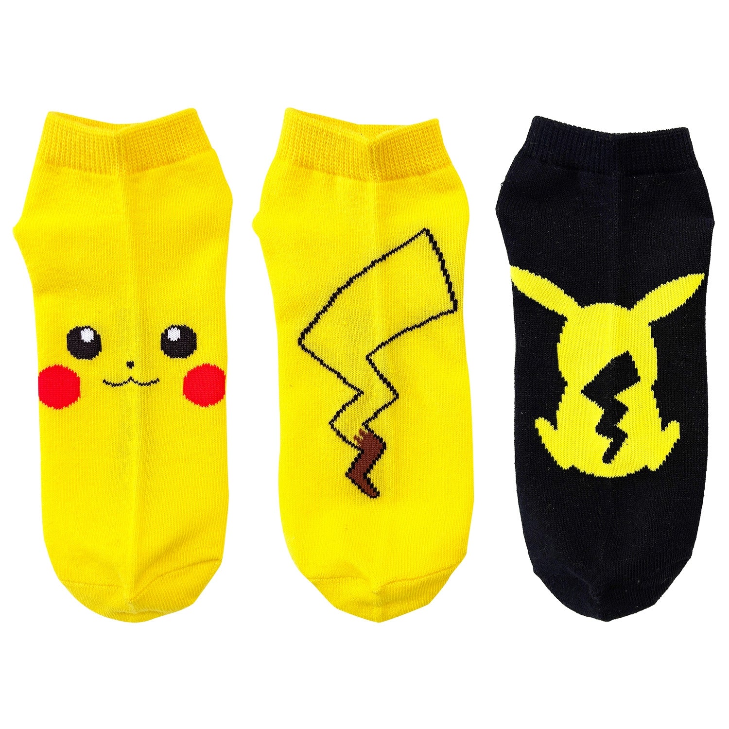 Pokémon Pikachu 3-Pack Sneaker Socks Large
