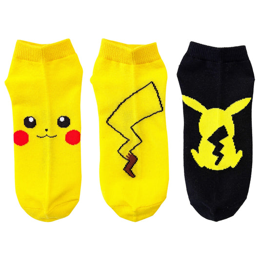 Pokémon Pikachu 3-Pack Sneaker Socks Large